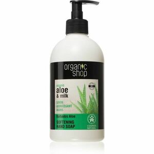 Organic Shop Organic Aloe & Milk Ošetrujúce tekuté mydlo na ruky 500 ml vyobraziť