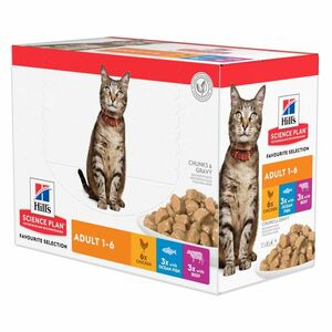 HILL'S Science Plan Feline kapsičky multipack pre dospelé mačky 12 x 85 g vyobraziť