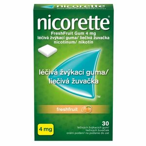 NICORETTE Freshfruit Gum 4 mg liečivé žuvačky 30 ks vyobraziť