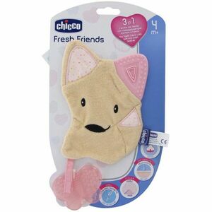 Chicco Fresh Friends Teething Cuddly Toy uspávačik s hryzadielkom Girl 1 ks vyobraziť