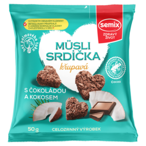 SEMIX Müsli srdiečka chrumkavé s čokoládou a kokosom 50 g vyobraziť