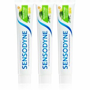 Sensodyne Herbal Fresh Trio zubná pasta s fluoridom 3x75 ml vyobraziť