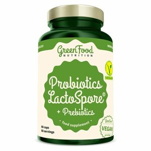 GREENFOOD NUTRITION Probiotiká lactospore + prebiotiká 60 kapsúl vyobraziť