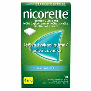 NICORETTE Icemint Gum 4 mg liečivé žuvačky 30 ks vyobraziť