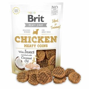 BRIT Jerky Chicken with Insect Meaty Coins maškrty pre psov 1 ks, Hmotnosť balenia: 80 g vyobraziť
