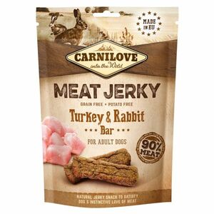 CARNILOVE Meat Jerky pre psov Turkey & Rabbit Bar 100 g vyobraziť