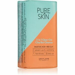 Oriflame Pure Skin čistiace mydlo s ílom na tvár a telo 75 g vyobraziť