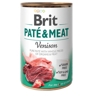 Brit PATÉ & MEAT Venison konzerva pre psov 400 g vyobraziť