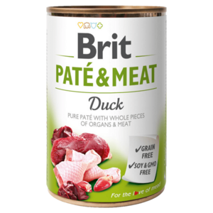 Brit PATÉ & MEAT Duck konzerva pre psov 400 g vyobraziť