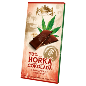 CARLA Horká čokoláda 70% s konopným semienkom 80 g vyobraziť