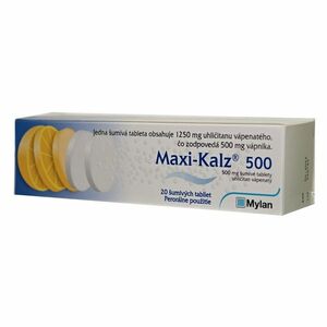 MAXI-KALZ 500 mg 20 šumivých tabliet vyobraziť
