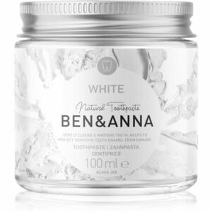 BEN&ANNA Natural Toothpaste White zubná pasta v sklenenej dóze s bieliacim účinkom 100 ml vyobraziť
