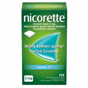 NICORETTE Icemint Gum 2 mg liečivé žuvačky 105 ks vyobraziť