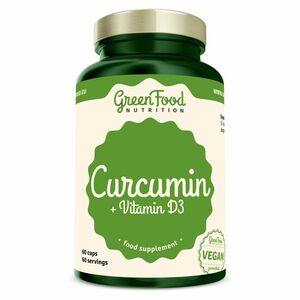 GREENFOOD NUTRITION Curcumin + Vitamín D3 60 kapsúl vyobraziť