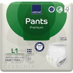 ABENA Pants Premium L1 navliekacie plienkové nohavičky, boky 100-140 cm, savosť 1400 ml, 1x15 ks vyobraziť