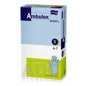 Ambulex rukavice NITRYL veľ. S, biele, krátke, nesterilné, nepudrované, 1x100 ks vyobraziť