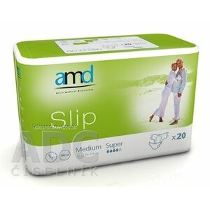 amd Slip Super Medium inkontinenčné plienky, obvod bokov 70 - 110 cm, nasiakavosť 2600 ml, 1x20 ks vyobraziť