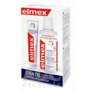 ELMEX CARIES PROTECTION ÚSTNA VODA + PASTA ústna voda 400 ml + zubná pasta Caries Protection 75 ml GRATIS, 1x1 set vyobraziť