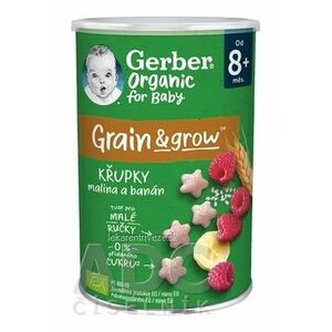 Gerber Organic CHRUMKY Ryžovo-pšeničné s malinami a banánom (od ukonč. 8. mesiaca) 1x35 g vyobraziť