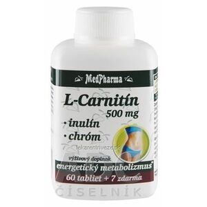 MedPharma L-CARNITÍN 500 MG + INULÍN + CHRÓM tbl 60+7 zadarmo (67 ks) vyobraziť