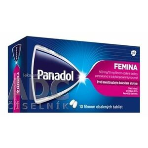 PANADOL FEMINA tbl flm 500 mg/10 mg (blis.PVC/Al/papier-bezpeč.) 1x10 ks vyobraziť