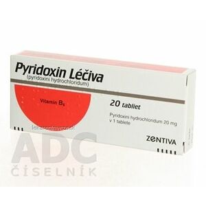 Pyridoxin Léčiva tbl 20 mg (blis. PVC/Al) 1x20 ks vyobraziť