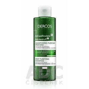VICHY DERCOS ANTI-PELLICULAIRE šampón proti lupinám s peelingovým efektom, na mastné vlasy 1x250 ml vyobraziť