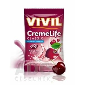 VIVIL BONBONS CREME LIFE CLASSIC drops s višňovo-smotanovou príchuťou, bez cukru 1x110 g vyobraziť