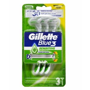 Gillette Blue3 Sensitive Pánsky Jednorazový Holiaci Strojček, 3ks vyobraziť