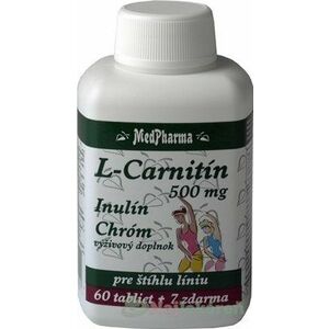 MedPharma L-CARNITÍN 500 MG + INULÍN + CHRÓM, tbl 60+7 zdarma vyobraziť