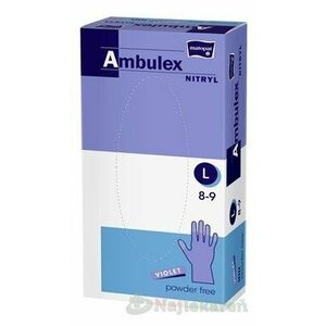 Ambulex NITRYL Vyšetrovacie a ochranné rukavice, veľ. L, 1x100 ks, nitrilové vyobraziť