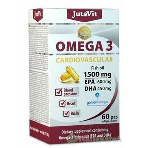 JutaVit Omega 3 Kardiovaskulár 1500 mg, 60 cps vyobraziť
