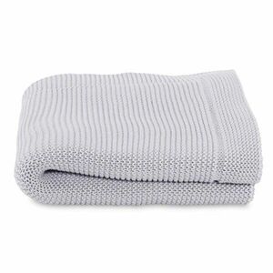 CHICCO Deka pletená Tricot Blanket Light Grey 90x70 cm vyobraziť