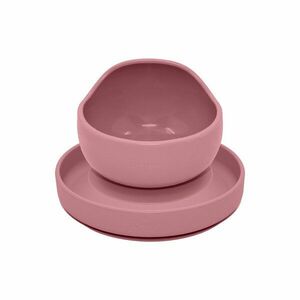 PETITE&MARS Set jedálenský silikónový TAKE&MATCH 2 ks tanier + miska Dusty Pink 6m+ vyobraziť