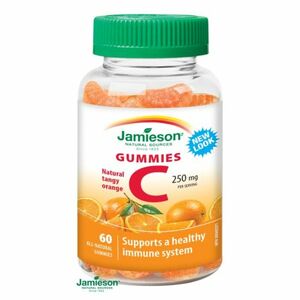 Jamieson Vitamín C Gummies pastilky s príchuťou pomaranča 60 pastiliek vyobraziť