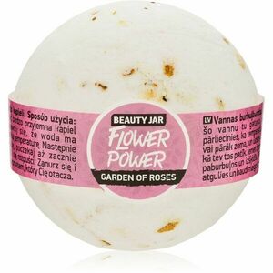 Beauty Jar Flower Power šumivá guľa do kúpeľa s vôňou ruží 150 g vyobraziť