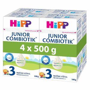 HIPP 3 JUNIOR Combiotik Pokračovacie batoľacie mlieko od 12 - 24 mesiacov 4 x 500 g vyobraziť