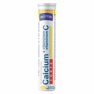 BIOTTER Calcium FORTE s vitamínom C citrón tablety 20 ks vyobraziť