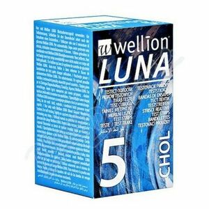 Wellion LUNA testovacie prúžky na meranie cholesterolu 5 ks vyobraziť