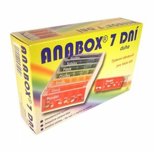 Dávkovač na lieky ANABOX 7 dní dúha vyobraziť