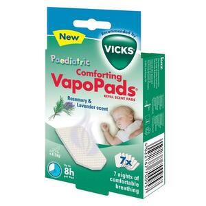 VICKS VAPOPADS Aromatické vankúšiky s vôňou rozmarínu a levandule pre deti, 7 ks vyobraziť