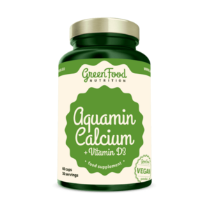 GreenFood Nutrition Aquamin Calcium + vit D3 60cps vyobraziť