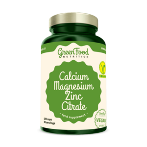 GreenFood Nutrition Calcium Mg Zinc Citrate 120cps vyobraziť