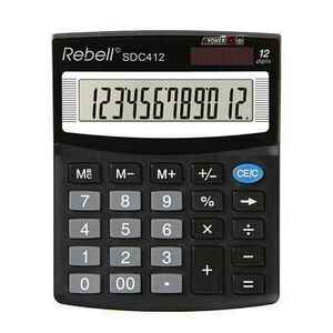 REBELL Rebell SDC412 stolová kalkulačka s 12-miestnym displejom vyobraziť