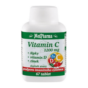 MEDPHARMA Vitamín C 1200 mg šípky vitamín D + zinok 67 tabliet vyobraziť