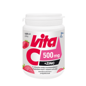 VITABALANS Vita C 500 mg + zinok s jahodovou príchuťou 150 tabliet vyobraziť