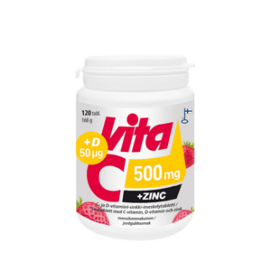 VITABALANS Vita C 500 mg + zinc + D 50 µg žuvacie s jahodovou príchuťou 150 tabliet vyobraziť