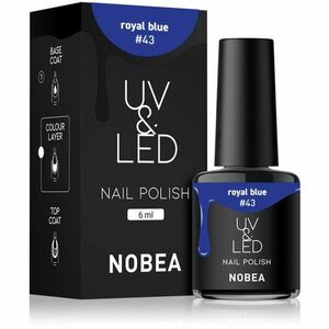 NOBEA UV & LED Nail Polish gélový lak na nechty s použitím UV/LED lampy lesklý odtieň Royal blue #43 6 ml vyobraziť