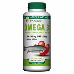BIO PHARMA Omega 3 1000 mg + EPA + DHA 100+60 kapsúl vyobraziť