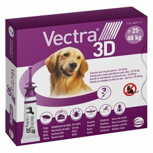 VECTRA 3D Spot-On L pre psov 25-40 kg 4, 7 ml 3 pipety vyobraziť